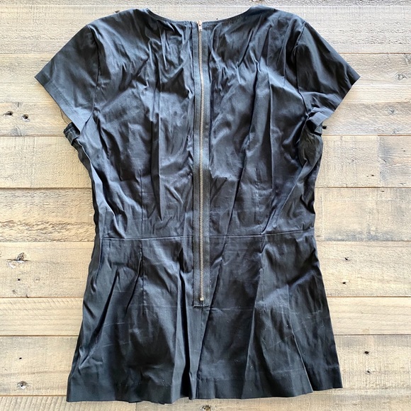 Theory peplum cotton blouse - Picture 2 of 3